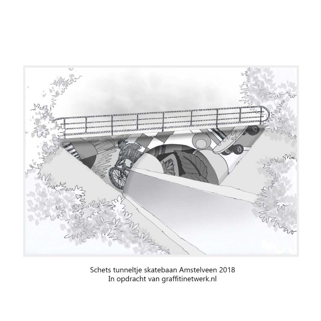 visual tunneltje voor skatebaan amstelveen
